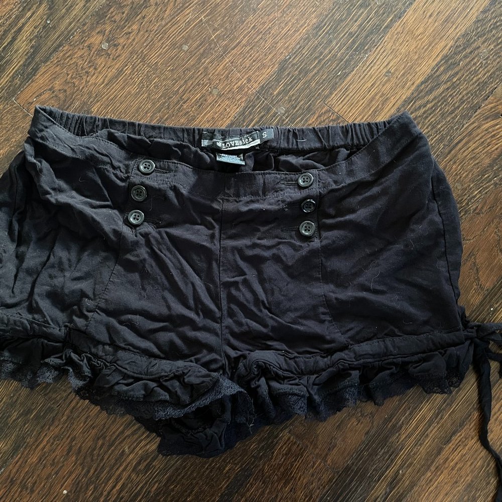 Lovesick Women's Black Lace Shorts - Small